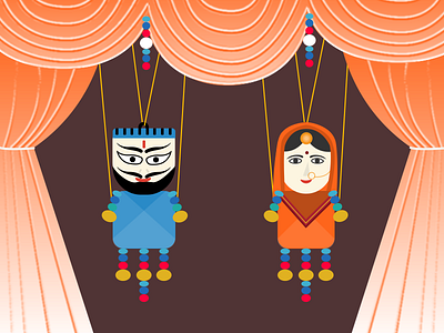 Puppets illustration india photoshop puppets rajasthan traditional webkul