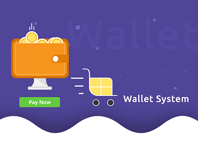 Wallet System Illustration cart checkout ecommerce illustration payment shopping wallet webkul