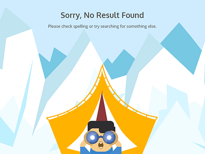 Error -Search alone error illustration mountain oops search sorry webkul