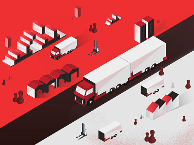 Logistics Isometric Illustration