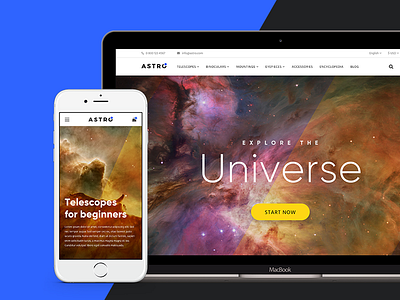 Astro — e-commerce concept animation astronomy e commerce space ui ux website