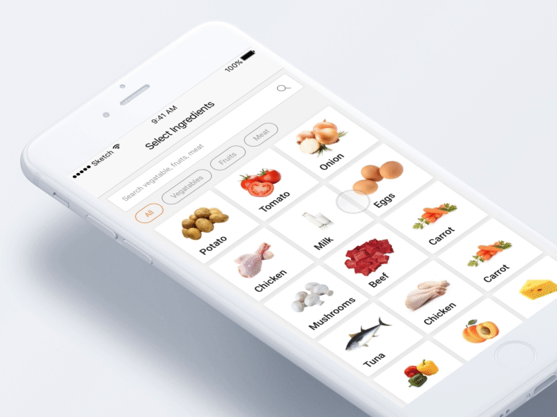 FoodMix — Cooking App animation app concept cooking food inspiration interaction principle sketch