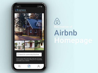 Recreation of Airbnb - Homepage airbnb homegpage iphone x ui ux webdesign