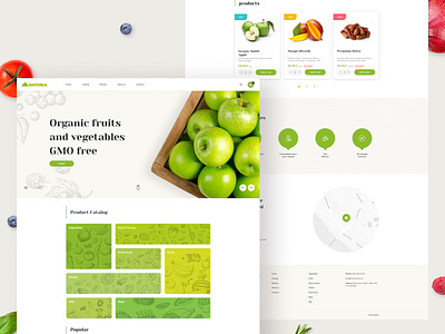 Natura Homepage clean delivery design figma figmadesign fitness food fruits grocery app market minimal natural online store organic products shop site uiux vegetables website