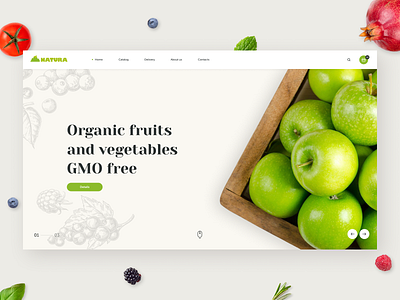 Natura website clean delivery figma figmadesign fitness food fruits grocery app market minimal natural nature online store organic products shop site uiux vegetables website