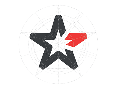Star logotype black logo logotype red star