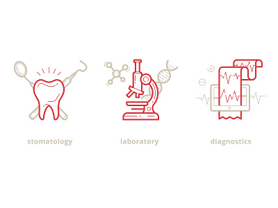 Medical icons diagnostic icon laboratory medicine picktigramm stomatology
