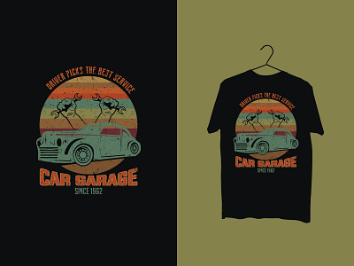 Vintage car t-shirt design