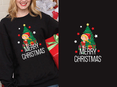 Merry Christmas T-shirt design christmas t shirt custom t shirt graphic design merry christmas santa t shirt t shirt design tshirt typography vector