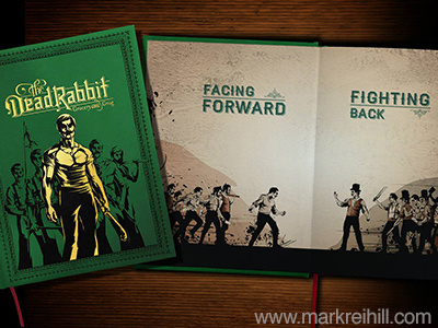 Dead Rabbit Menu cocktail comic dead rabbit graphic novel green spot illustration ireland menu new york redbreast violence whiskey