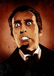 Dracula art blood christopher lee digital dracula fangs hammer horror horror illustration markreihill supernatural vampire