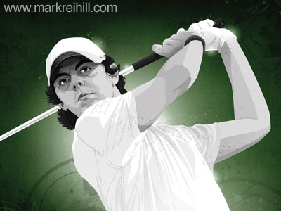 Rory McIlroy artwork balls bangor champion club driver golf hole holywood illustration pga portrait rory mcilroy