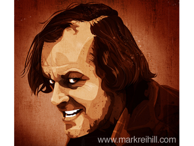 Shining axe film horror illustration jack nicholson jack torrence movie murder overlook hotel portrait shining stanley kubrick stephen king twins