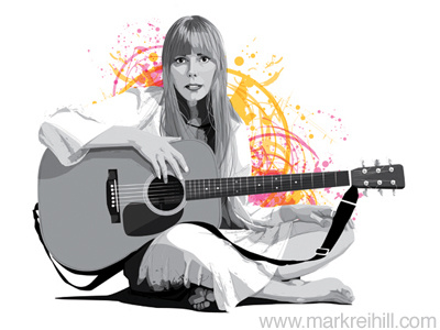 Joni Mitchell beautiful beauty big yellow taxi blonde blue canada chelsea morning clouds female flower folk free love guitar hippy illustration jazz joni joni mitchell love mingus painter portrait rock shine singer taxi woodstock yellow