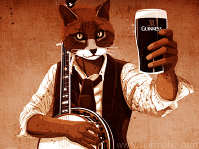 Cat Malojian band banjo beer cat cat malojian cute drinking folk guinness guitar ireland irish music singer song stout whiskey