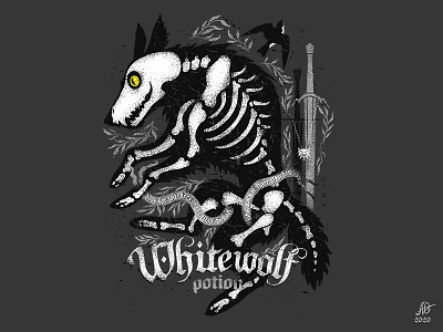 Witcherpotion games illustration myth tshirt vector witcher