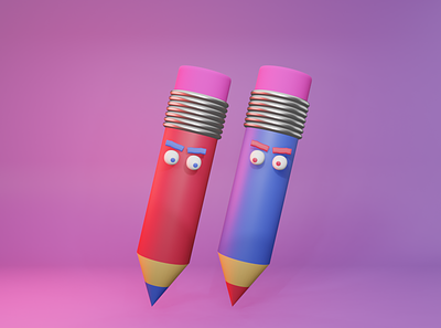 3D Pencil 3d blender design pencil
