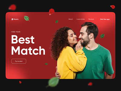 Best Match - Dating 2021 blur blurry clean colorful dating landing love match red