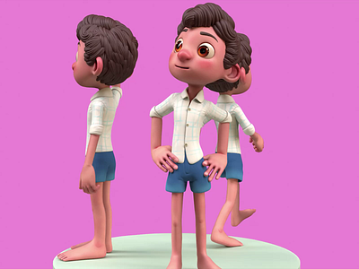 Luca - Fan Art Illustration 3d 3d modelling blender character character design digital 3d fanart gameart maya stylised