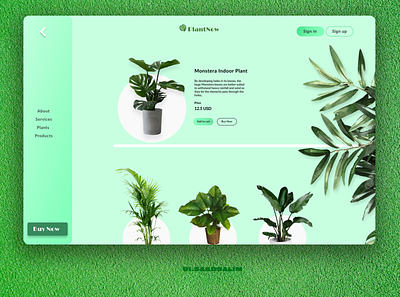Plant selling ui landing page landingpage plantswebdesign uiux uiuxdesign webdesign