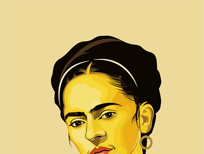 Vector portraits- Frida illustration vector