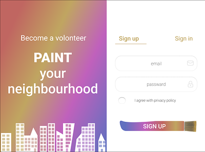 Sign up page #DailyUI dailyui design signup ui