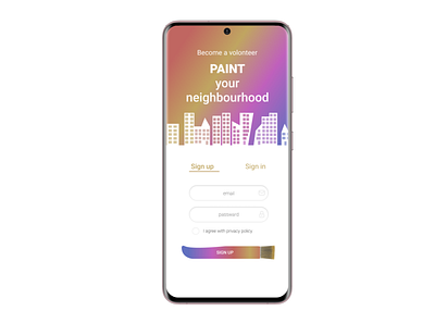 Android version- Sign up dailyui design ui