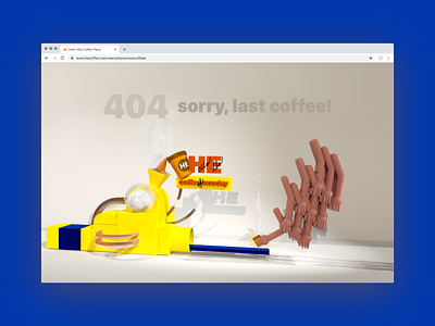 404 error - 3D illustrations + UI 3d 3d art 404 404 error 404 page adobe xd coffee design drawing freehand illustration illustrator ilustracion ui ui design ux