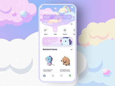 Online Toy Store App UI/UX Design and Animation 3d animation app children design ecommerce interface kids mobile motion online shop shopping social store ui uiux