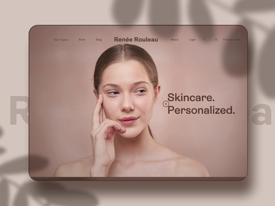 Skincare Website Animation scroll hover effect 3d clean elegant brown feminine women girl skincare beauty makeup animation motion gif web website ui ux design after effects ae interface