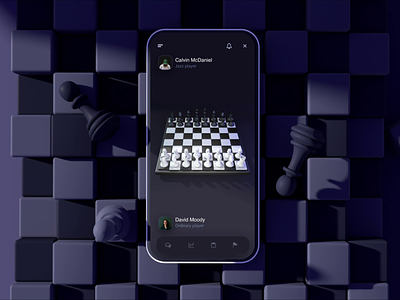 Chess Game Mobile App UI/UX Design and Animation 3d animation app blender c4d chess design game mobile play ui