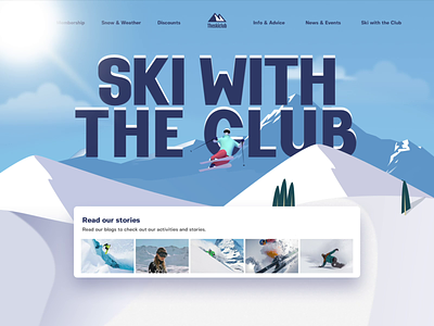 Ski Sports Website 3d animation c4d illustration online outdoor shop web