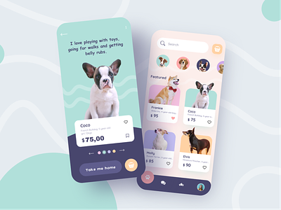 Pet Shop Mobile App Design app cat design dog interface mobile pet petshop ui