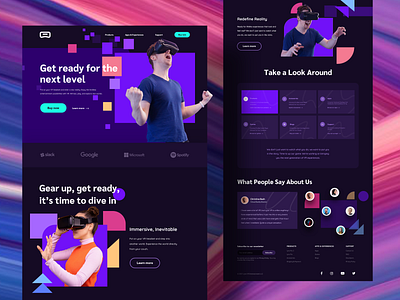 VR Headset Website Design