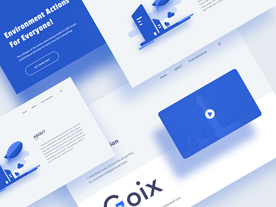 Environment Website about blue brand design environment site ui videos web website