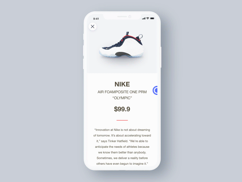 Sneaker Shop App animation app interaction mobile nike online sports store