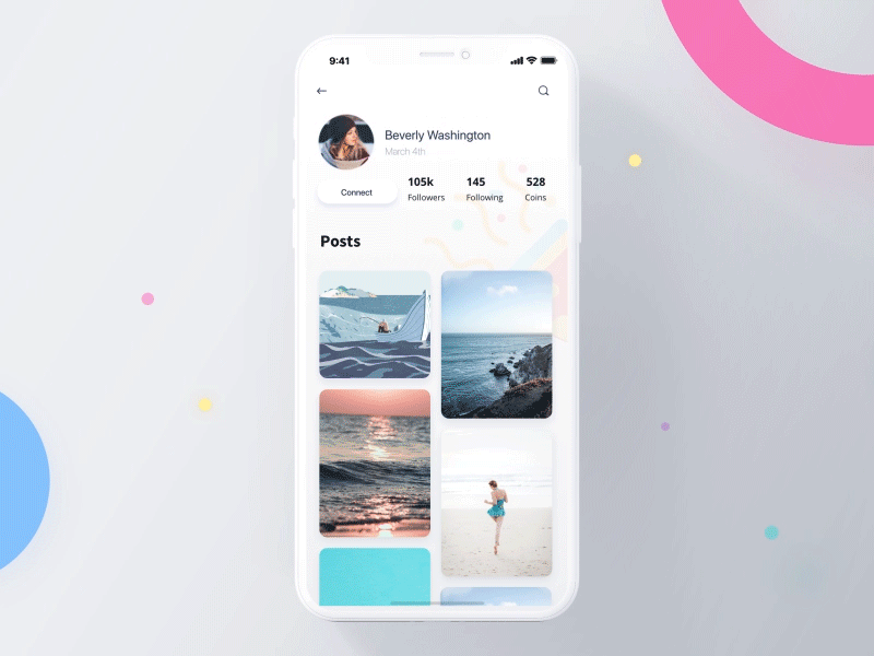 Bubbly Selection Animation Choose Relationship for Social App