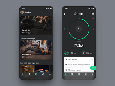 Fitness App app fitness interface mobile ui workout
