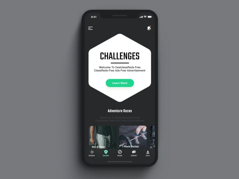 Fitbit Fitness Workout Mobile App UI/UX Design and Animation