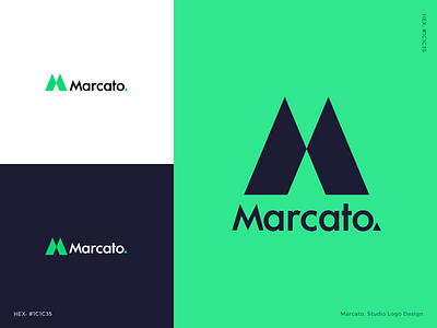 Marcato Studio Logo branding design icon logo typography