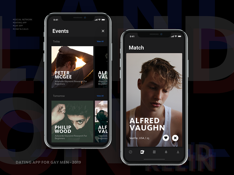 Gay Dating App by Dannniel for Marcato Studio on Dribbble