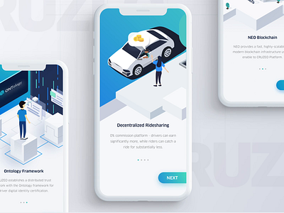 Onboarding - Ridesharing App animation app blockchain illustration mobile onboarding ridesharing uber