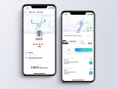 Ridesharing App app interface mobile ridesharing uber ui