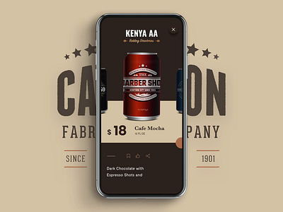 Drink App Animation animation app carousel coke interaction interface mobile rotate transition