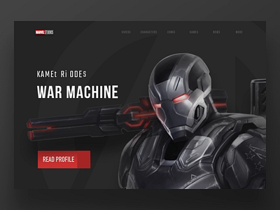 Marvel website redesign animation animation uiux web website