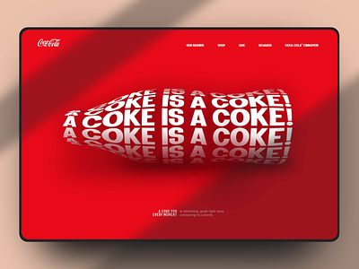 Website Header Animation 3d animation coke drink kinetic typography landing page loop web website