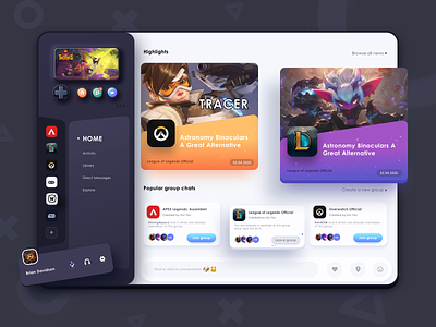 Online Game Store Gamified Dashboard UI/UX Design