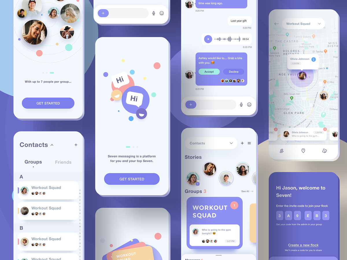 Social & Messaging App by Dannniel for Marcato Studio on Dribbble