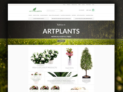 Artplants Sales Site branding clean ecommerce rebranding simplistic web design