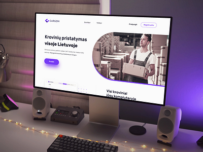 „Cargon“ puslapio dizainas alius design levinskas uiux web